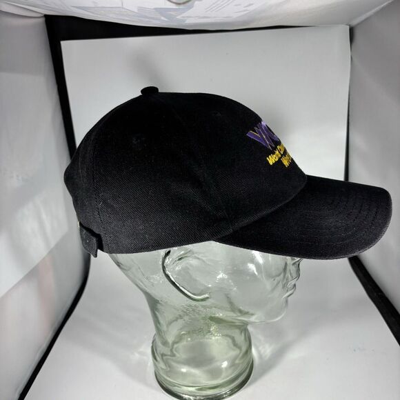 Vintage WCW World Championship Wrestling Embroidered Spellout Strapback Hat Cap - Picture 4 of 7
